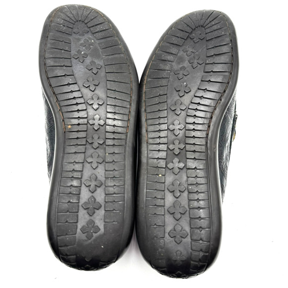 MARTIN DINGMAN Men 10 Black Leather Paisley Embossed Slip On Loafer Driving Shoe main image 5